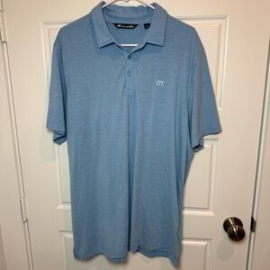 Travis Mathew Sky Blue Polo Shirt